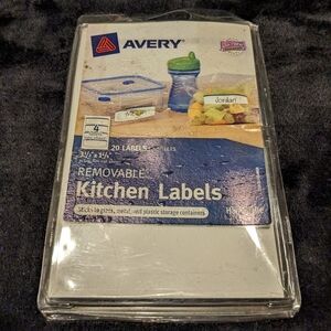 Avery Removable Kitchen Labels – 20 Pack, 3.5 in x 1.25 in – Unopened